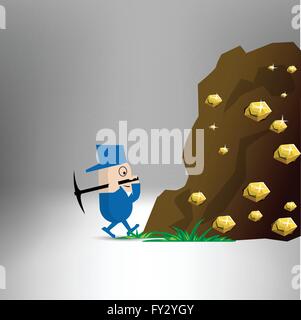 Gold miner Stock Vector