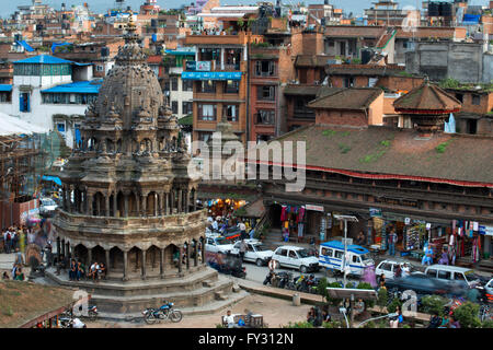 Temples and pagodas in Patan Durbar Square, Kathmandu, Nepal. Stock Photo