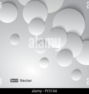 paper circle banner with drop shadows on green background template ...