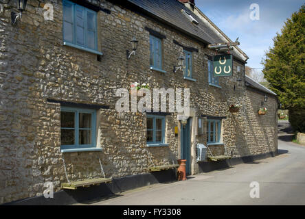 Three Horseshoes Inn, Batscombe, Somerset Stock Photo