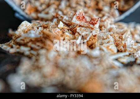 Pile of salt with paprika, macro Stock Photo