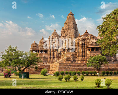 Famous temples of Khajuraho Stock Photo