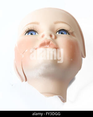 Broken Dolly Face and Limbs Stock Photo