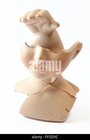 Broken Dolly Face and Limbs Stock Photo