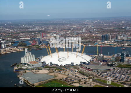 Aerial Shots of o2 Arena from Helicopter Stock Photo