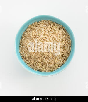Bowl of brown rice Stock Photo