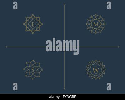 Set of Ornament round mandalas. Geometric circle element made in vector. Perfect set for any other kind of design, Stock Vector