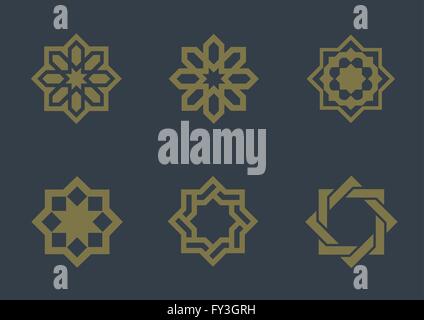 Set of Ornament round mandalas. Geometric circle element made in vector. Perfect set for any other kind of design, Stock Vector