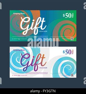 Gift Voucher Template vector illustration Stock Vector