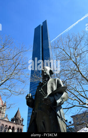 Copley Square in Boston. Stock Photo