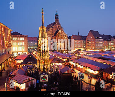 Nuremburg Christmas Market, Bavaria, Germany Stock Photo