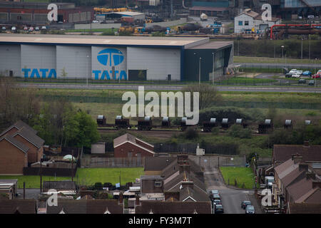 Tata Steel steel works in Port Talbot, south Wales. Thousand of UK jobs are at risk as Indian owners Tata sell UK operation. Stock Photo