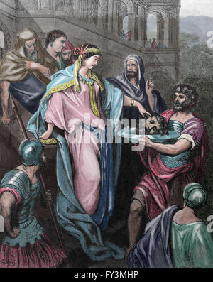 New Testament. Salome the daughter of Herod receiving the Head of John ...