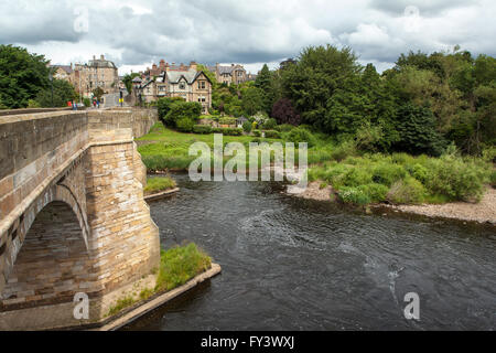 The bridge River Tyne in Corbridge, Northumberland, England Stock Photo