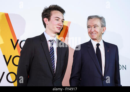 LVMH CEO Bernard Arnault and his son Frederic attending the