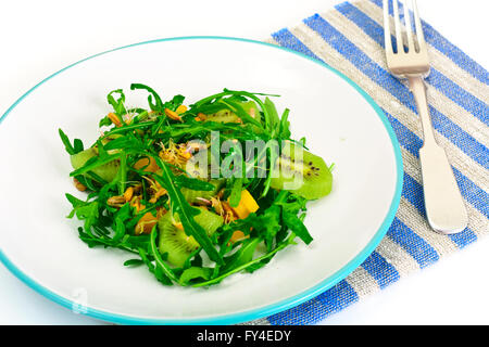 Healthy and diet food without meat: Arugula, Sprouts, Peppers, K Stock Photo