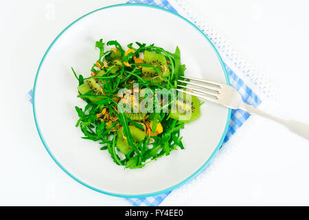 Healthy and diet food without meat: Arugula, Sprouts, Peppers, K Stock Photo