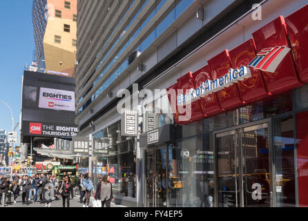 Bank of America on Eighth Avenue, NYC, USA Stock Photo