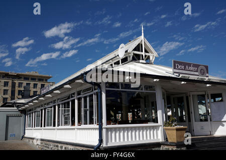 Den Anker Belgian restaurant and bar at the quayside of Cape Town’s  V & A Waterfront, South Africa. Stock Photo