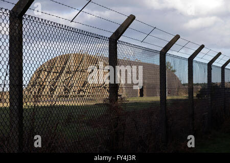 Hardened aircraft shelter, RAF Woodbridge, Suffolk, UK. Stock Photo