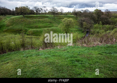 Antonine Wall, the fort at Rough Castle, Bonnybridge Stock Photo