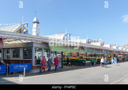 Leicester Market in the centre of Leicester which has been established for 700 years Stock Photo