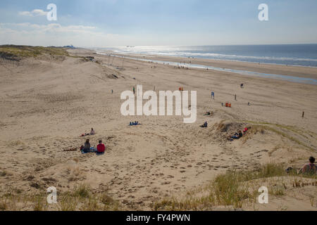 Dunes at the Dutch coast line Stock Photo