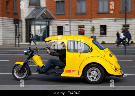 Vintage classic VW beetle trike parked 