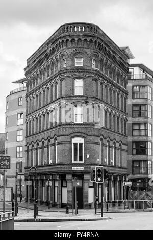 Bridge House Leeds's answer to the Flat Iron Building. Leeds, West Yorkshire, England UK. Stock Photo