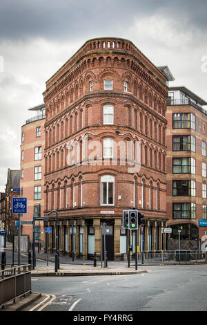 Bridge House Leeds's answer to the Flat Iron Building. Leeds, West Yorkshire, England UK. Stock Photo