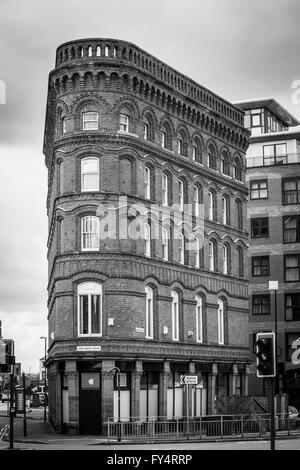 Bridge House Leeds's answer to the Flat Iron Building. Leeds, West Yorkshire, England UK. Stock Photo