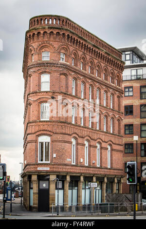 Bridge House Leeds's answer to the Flat Iron Building. Leeds, West Yorkshire, England UK. Stock Photo