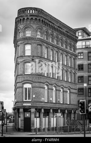 Bridge House Leeds's answer to the Flat Iron Building. Leeds, West Yorkshire, England UK. Stock Photo