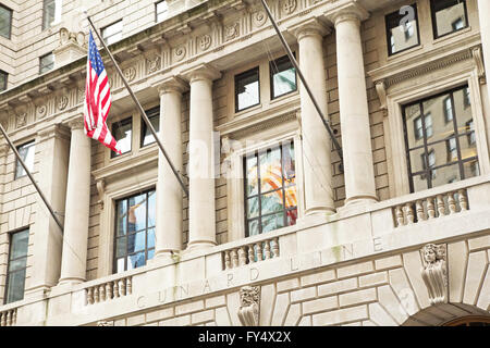 The former Cunard Building is a 22-story high-rise located at 25 Broadway in Lower Manhattan. It was built from 1917 to 1921 Stock Photo