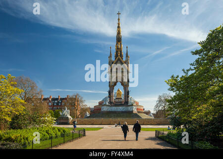 The Albert Memorial in Kensington Gardens, London, England. Stock Photo