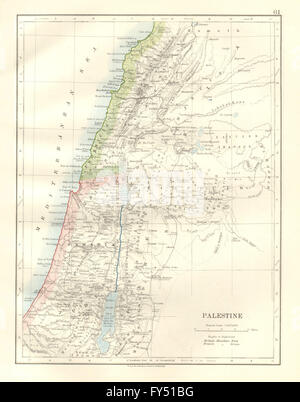 PALESTINE. Beirut. Galilee Samaria Judea Perea Phoenicia. JOHNSTON, 1920 map Stock Photo