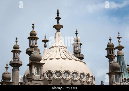 Royal Pavilion minarets and architectural details, Brighton, East Essex, UK Stock Photo