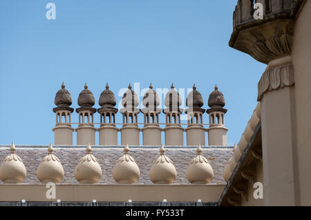 Minarets architectural details of the Royal Pavilion in Brighton, East Essex, UK Stock Photo