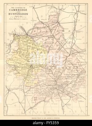 Antique County Map Of CAMBRIDGESHIRE By JOHN CARY. Original Outline ...