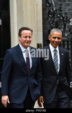 Downing Street, London, UK. 22nd April 2016. President Obama visits Downing Street. Credit:  Matthew Chattle/Alamy Live News Stock Photo