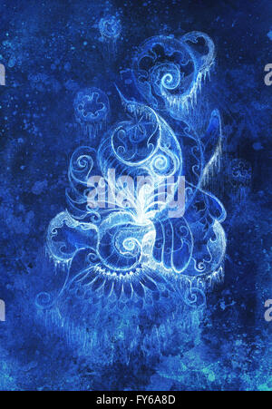 ornamental filigran drawing with frozen winter time feelingt, spiral ...
