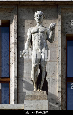 Prague, Czech Republic. Municipal Library (Mestska knihovna: 1928 - Art Nouveau) in Mariánské námesti (Virgin Mary Square)..... Stock Photo