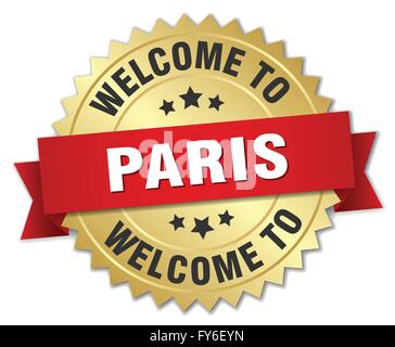 Paris round ribbon seal Stock Vector Image & Art - Alamy