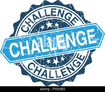 Challenge grungy stamp isolated on white background Stock Vector