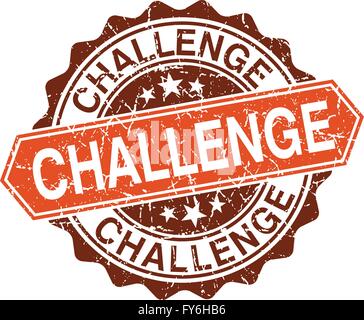 Challenge grungy stamp isolated on white background Stock Vector