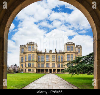 Hardwick Hall, an Elizabethan country house and home of Bess of Hardwick, near Chesterfield, Derbyshire, England, UK Stock Photo