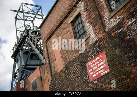 Barnsley Main Collier pit head plus winding gear South Yorkshire UK Stock Photo