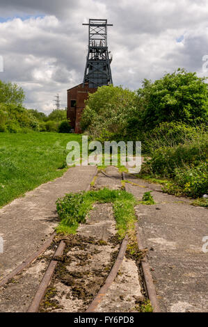 Barnsley Main Collier pit head plus winding gear South Yorkshire UK Stock Photo