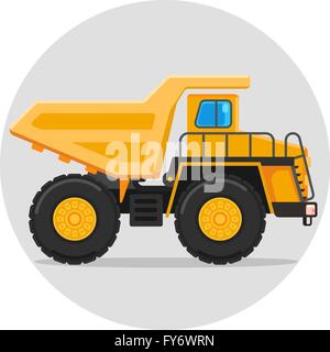 dump truck color icon Stock Vector