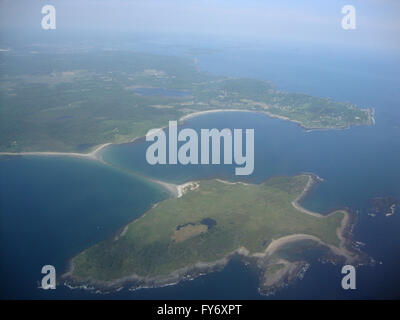 Aerial of Richmond Island, Maine Stock Photo